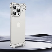 economico Cover per iPhone-telefono Custodia Per iPhone 15 Pro Max Plus iPhone 14 13 12 Pro Max Plus Custodia paraurti senza cornice Staccabile Protezione per obiettivo della fotocamera Resistente agli urti Placcatura Metallo