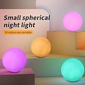 halpa Vedenalaiset valot-uima-altaan led-valo, led-pieni yövalo 16 värin säädettävä pyöreä pallo yövalo, ulkona vedenpitävä led valaiseva pyöreä pallolamppu sisäpihan kokoontumisfestivaalitunnelmalamppu 1kpl