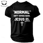 abordables Camiseta gráfica para hombres-Hombre Camiseta Camiseta superior Palabra Refranes y citas Jesús Cuello Barco Ropa Impresión 3D Calle Diario Deportes Manga Corta Moda