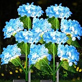 billige Pathway Lights &amp; Lanterns-2 stk utendørs solcelle LED vanntett hortensia blomstersti plenlys - feriehage stubbelys for bakgård, park, gangveidekorasjon