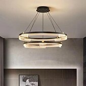 ieftine Lumini pandantive-pandantiv led 1/2 lumina 40/60/80 cm forma sticla transparenta cu design elegant finisaje vopsite stil nordic modern 85-265v reglabil doar cu telecomanda