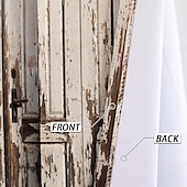 Vintage Wooden Blackout Curtains Door Insulation Outdoor Balcony Rest Living Room Home Decoration 2-piece Set of 3d Digital Printing Perforated cheap Curtains & Drapes-Vintage Wooden Blackout Curtains Door Insulation Outdoor Balcony Rest Living Room Home Decoration 2-piece Set of 3d Digital Printing Perforated