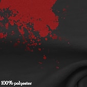  Per uomo Grafico Macchie di sangue Sto bene Maglietta Manica Corta maglietta Stampa 3D Henley Camicia Moda Athleisure Streetwear Sport all'Aperto Nero / Rosso Rosso Estate Primavera Abbigliamento S M