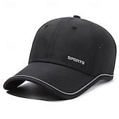 economico Cappellino da baseball da uomo-Per uomo Cappellino da baseball Cappello da sole Cappello da camionista Nero Bianco Poliestere Di tendenza Informale Strada Giornaliero Alfabetico Regolabile Crema solare Traspirante Asciugatura