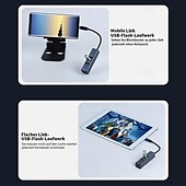 cheap USB Hubs-USB Expander 4-in-1 3.0HUB Splitter Type-c 100 MEgabit Network Card Notebook One Drag Four Expander