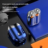 お買い得  その他クリーニング用品-男性用ミニ電動旅行用カミソリ USB充電式カミソリ 洗える刃 顔用 ひげ用カミソリ ポケット 車用 家庭用カミソリ