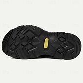 economico sandali da esterno-Per uomo Sandali Sandali escursionistici all&#039;aperto. Informale Stile da spiaggia Di pelle Traspirante Comodo Antiscivolo Mocassino Banda elastica Nero Beige
