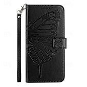 economico Cover per iPhone-telefono Custodia Per iPhone16 iPhone 15 Pro Max Plus iPhone 14 13 12 11 Pro Max Plus Mini SE Per retro Con supporto A calamita con cinturino da polso Farfalla Retrò TPU pelle sintetica