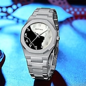 billiga Kvartsklockor-Herr Kvartsklockor Minimalistisk Mode Affär Armbandsur VATTENTÄT Dekorativ Stål Klocka