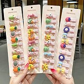 halpa Hiusklipsit-10kpl Lapset Tyttöjen Hiuskoristeet Juhla Halloween Kukka 13# Ball Animal 10-osainen setti 10# Grape Pumpkin 10-osainen setti