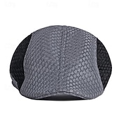preiswerte Herrenhüte-Herren Schiebermütze Ascot-Hut Ballonmütze Schwarz Weiß Polyester Patchwork Modisch Brautkleider schlicht Strasse Täglich Farbblock Einstellbar Sonnenschutz Atmungsaktiv