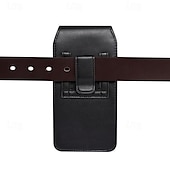 cheap Universal Phone Bags-Men Cellphone Loop Holster Case Belt Waist Bag Props PU Leather Purse Phone Wallet Vintage Belt Mobile Phone Protective Sheath