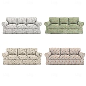 baratos Cobertura de Sofa-Capa de Sofá 100% Algodão Floral Almofadada