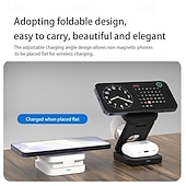 cheap Wireless Chargers-Wireless Charger 15 W Output Power Wireless Charging Station CE Certified Fast Wireless Charging MagSafe Universal For iPhone 14/13/12/11 Pro Max Universal Cellphone Gear Fit 2 R360 Apple Watch
