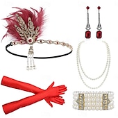 economico Accessori e altro-Anni 1920 Il grande Gatsby Abiti Fascia Flapper Il grande Gatsby Invitato al matrimonio Senza colletto Per donna Halloween Carnevale Mascherata Feste Mascherata Ricevimento di nozze Adulti Guanti