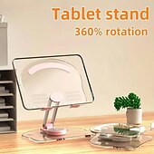 abordables Supports de téléphone-Support de téléphone en acrylique pour tablette, double barre pliable, support de bureau, rotation à 360 degrés, support de dissipation thermique