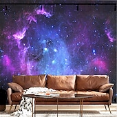 cheap Wallpaper-Cool Wallpapers Wall Mural Galaxy Universe Wallpaper Wall Sticker Covering Print Adhesive Required 3D Effect Canvas Home Décor