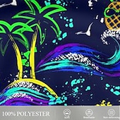 baratos Plantas e Flores Tropicais-Homens Ananás Coqueiro Sol Calção Justo de Natação Shorts de Natação Bermuda de Surf Cintura Média Moda Roupa de rua Designer Casual Diário Feriado Bolsos Com Cordão Cintura elástica Designer Roupa
