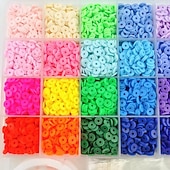 6000個の粘土ビーズ、柔らかいセラミックピース、柔らかいセラミックビーズ、手作りジュエリーブレスレット、DIYアクセサリー お買い得  Acessórios para festa-6000個の粘土ビーズ、柔らかいセラミックピース、柔らかいセラミックビーズ、手作りジュエリーブレスレット、DIYアクセサリー
