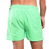 baratos Calções Estilo Casual-Homens Bermuda de Surf Shorts de Natação Calção Justo de Natação Calção Com Cordão Cintura elástica Tecido Conforto Secagem Rápida Curto Feriado Praia Final de semana Moda Casual Branco Rosa