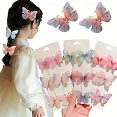 economico Clip per capelli-6 pezzi Bambino Da ragazza Accessori per capelli Dolce Feste Giornaliero Tinta unica 6# rosa 4# Amore delle farfalle