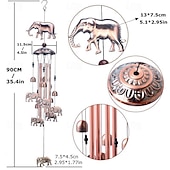 cheap Wall Sculptures-Pure Hand-Made Copper Wind Chimes,Animals Wind Chimes for Outside Clearance Copper Windchimes Outdoors Patio Decor House Warming Gifts Outdoor Wind Chimes Garden Decor for Outside Porch Yard Decoratio