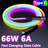 abordables Cables para móviles-Cable de carga múltiple 66W 3,9 pies USB A a USB C USB C a USB C 2.1 A Cable de Carga Carga rápida Alta transferencia de datos nailon trenzado 3 en 1 Tacto Suave Para iPad Samsung Xiaomi Accesorio