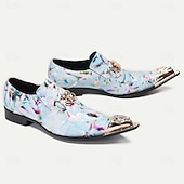 cheap Premium Leather Loafers-Men&#039;s Loafers &amp; Slip-Ons Formal Shoes Dress Shoes Leather Italian Full-Grain Cowhide Comfortable Slip Resistant Loafer Light Blue