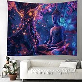 ieftine tapiserie boho-Boho Buddha arborele vieții tapiserie agățată artă de perete sacru tapiserie mare murală decor fotografie fundal pătură perdea acasă dormitor living decor
