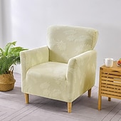 billige Lenestoldeksel og armløst stolomslag-lenestoltrekk badekar stol slipcover t-formet jacquard til stue soverom kontor elastisk enkelt sofatrekk hjem bardisk