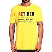 お買い得  メンズグラフィックTシャツ-男性用面白い退職定義Tシャツ - &#039;私はやりたいことをする、もはや私の問題ではない&#039; グラフィックTシャツ