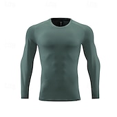 preiswerte Aktive T-Shirts und Tanktops für Herren-Herren Sonnenschutz-T-Shirts Langarmshirt Rundhalsausschnitt Langarm Urlaub Sport &amp; Outdoor Ausgehen Alltagstauglich Schnelltrocknend UPF 50+ Schweißableitend Atmungsaktiv Einfach Schwarz Weiß