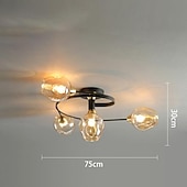 baratos Montagem Embutida &amp; Montagem Semi Embutida-Luz de teto led 4/6 cabeça de vidro metal e27 nórdico criativo mágico lâmpada de teto pequeno quarto, lustre pessoal conciso moderno, para sala de estar comercial lâmpada de sala de jantar, sala de