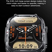 preiswerte Intelligente Armbänder-696 S320B Smartwatch 2.02 Zoll Smart-Armband Bluetooth Schrittzähler Anruferinnerung Schlaf-Tracker Kompatibel mit Android iOS Herren Freisprechanlage Nachrichterinnerung Step Tracker IP 67 44mm