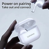 abordables Écouteurs Bluetooth sans fil-Écouteurs Lenovo LP40 TWS sans fil Bluetooth 5.0 écouteurs avec basses contrôle tactile réduction de bruit stéréo longue autonomie 230mAH