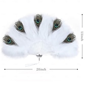 cheap Accessories and More-Retro Vintage Roaring 20s 1920s Feather Fan The Great Gatsby Flapper Girl Wedding Guest Feather Women&#039;s Halloween Carnival Masquerade Party / Evening Wedding Reception Bachelorette Party Adults More