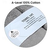 abordables Ensembles de serviettes-Ensemble de serviettes 100% coton 3 pièces à séchage rapide, extra absorbantes et super douces, 1 mouchoir, 1 serviette de sport, 1 serviette de bain
