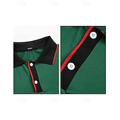 abordables Polo clásico para hombre-Hombre Camisetas polo Camiseta de golf Casual Deportes Cuello polo acanalado Manga Corta Moda Básico Bloque de color Vaca Retazos Bordado Verano Ajuste regular Amarillo Rojo Azul Piscina Verde Trébol