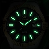 levne Quartz hodinky-nové olevs značka olevs móda jednoduché pánské hodinky quartz svítící kalendář trend luxusní business voděodolné pánské sportovní hodinky