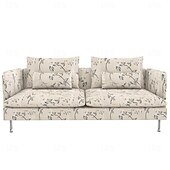 baratos Cobertura de Sofa-Capas de Sofá 100% Algodão Floral Com Estofamento 3 Lugares Com Braços