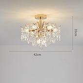 levne Lustry-led lustr 42/50/60/80/100 cm 6/10/12/14/16 hlavová žárovka není součástí galvanizovaného provedení křišťálový kov moderní moderní styl ložnice jídelna mini přívěsek 110-240v
