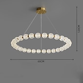 voordelige Eilandlichten-60 cm Single Design Pendant Light Metal Acrylic Electroplated Modern Nordic Style 110-120V 220-240V