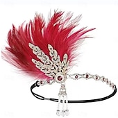 economico Accessori e altro-Anni 1920 Il grande Gatsby Abiti Fascia Flapper Il grande Gatsby Invitato al matrimonio Senza colletto Per donna Halloween Carnevale Mascherata Feste Mascherata Ricevimento di nozze Adulti Guanti