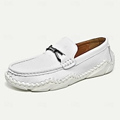 economico Casuale-Per uomo Mocassini e Slip-Ons Penny Loafers Di pelle Comodo Antiscivolo Mocassino Argento Nero Bianco