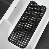 billige Antiskli baderomsmatte-badekar matte sklisikker badematte for badekar, 40 x 16 tommer dusjmatte med sugekopper, ekstra stor og maskinvaskbar, badematter for bad