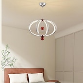 cheap Island Lights-LED Pendant Light 48cm Ring Circle Design 3 Color Light Metal Luxurious Modern Style Dining Room Bedroom Pendant Lamps 110-240V