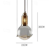cheap Pendant Lights-LED Pendant Light Glass Ball 1-Light 15 cm Suspension Luminaire Modern Minimalist Creative Personality Meteor Shower Pendant Lamp Bedroom Dining Room 110-240V