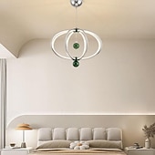 cheap Island Lights-LED Pendant Light 48cm Ring Circle Design 3 Color Light Metal Luxurious Modern Style Dining Room Bedroom Pendant Lamps 110-240V