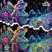 お買い得  ブラックライトタペストリー-ブラックライトタペストリー UV反応性、暗闇で光る、光るパーティー、ネオン、恐竜、森、自然、サイケデリック、トリッピー、霧、吊り下げタペストリー、リビングルーム、寝室用ウォールアート、壁画