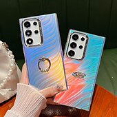 levne Pouzdra pro Samsung-telefon Carcasă Pro Samsung Galaxy S24 S24 Ultra Plus S23 Ultra Plus S22 Ultra A55 A35 A25 A15 5G A54 A34 A14 S25 Ultra Zadní kryt Bling Glitter Lesklé Prstencová spona Nárazuvzdorné TPU Pokování